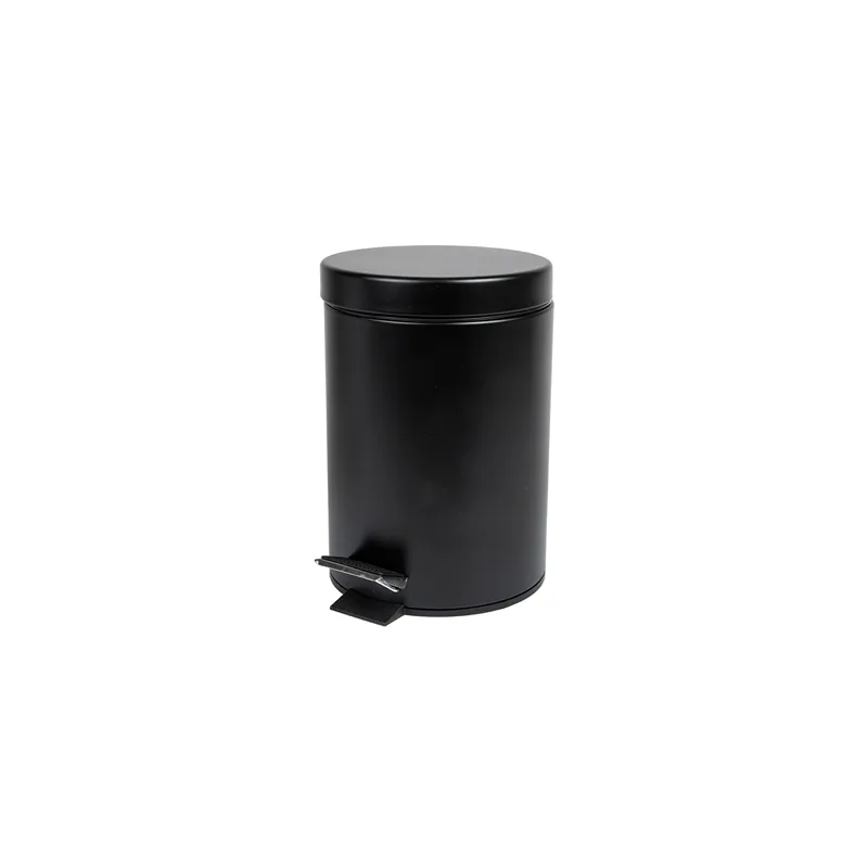 POUBELLE À PÉDALE RÉCEPTACLE INTÉRIEUR  3 L Ø 17x24,5 CM NOIR ACIER (1 UNITÉ)