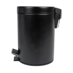 POUBELLE À PÉDALE RÉCEPTACLE INTÉRIEUR  3 L Ø 17x24,5 CM NOIR ACIER (1 UNITÉ)