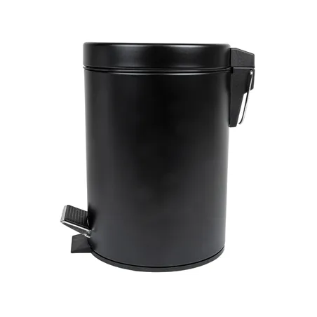 POUBELLE À PÉDALE RÉCEPTACLE INTÉRIEUR  3 L Ø 17x24,5 CM NOIR ACIER (1 UNITÉ)