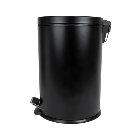 POUBELLE À PEDALE RÉCEPTACLE INTÉRIEUR  20 L Ø 29,5x44 CM NOIR ACIER (1 UNITÉ)