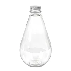 FLACONS GOUTTE AVEC BOUCHON EN ALUMINIUM  300 ML Ø7,5x13,7 CM TRANSPARENT PET (150 UNITÉ)
