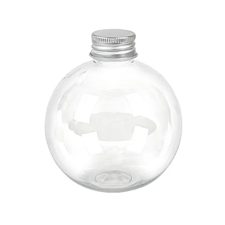 FLACONS SPHÉRIQUES AVEC BOUCHON EN ALUMINIUM  350 ML Ø9x10,1 CM TRANSPARENT PET (150 UNITÉ)
