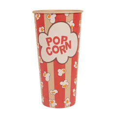 RÉCIPIENTS POUR POP-CORN  720 ML 230 +20 PE G/M2 Ø 9,5/6,5x17,7 CM KRAFT (1000 UNITÉ)