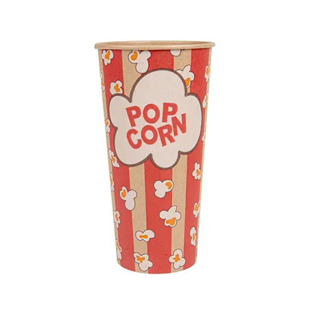RÉCIPIENTS POUR POP-CORN  720 ML 230 +20 PE G/M2 Ø 9,5/6,5x17,7 CM KRAFT (1000 UNITÉ)