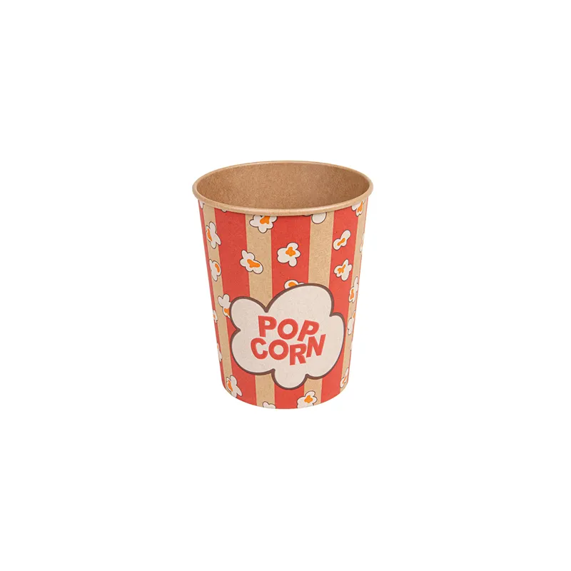 RÉCIPIENTS POUR POP-CORN 960 ML 230 +20 PE G/M2 Ø 11,6/8,8x14,2 CM KRAFT (500 UNITÉ) RÉCIPIENTS POUR POP-CORN 960 ML 230 +20 PE G/M2 Ø 11,6/8,8x14,2 CM KRAFT (500 UNITÉ)