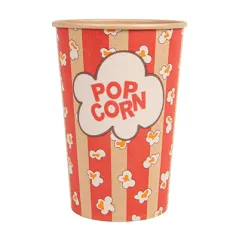 RÉCIPIENTS POUR POP-CORN  1380 ML 230 +20 PE G/M2 Ø 12/8,8x17,5 CM KRAFT (500 UNITÉ)