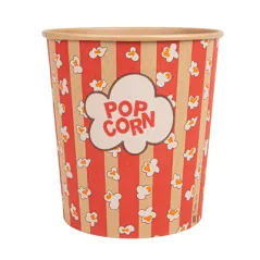 RÉCIPIENTS POUR POP-CORN  3900 ML 260 +20 PE G/M2 Ø 18,5/14,5x19,5 CM KRAFT (150 UNITÉ)