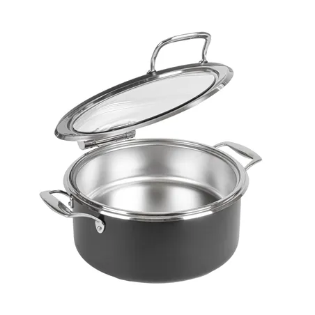 CHAFING DISH ROND AVEC FENÊTRE  4 L Ø 28x38,2x16,8 CM NOIR INOX (1 UNITÉ)