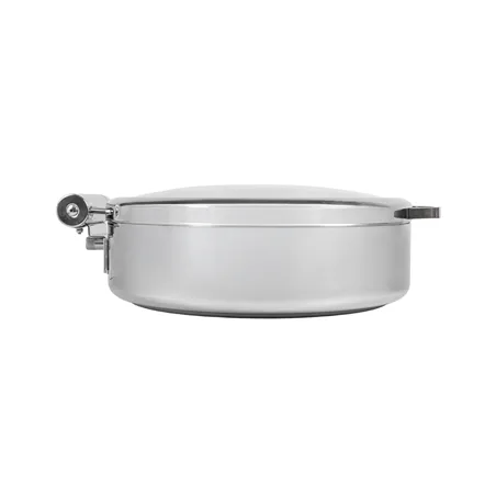 CHAFING DISH ROND AVEC FENÊTRE  6 L Ø 53,5x44x16,5 CM ARGENTE INOX (1 UNITÉ)