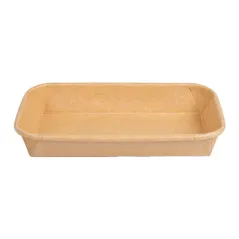 RÉCIPIENTS POUR "SUSHI"  20PE + 280 +16PE G/M2 16x9,1x2,4 CM NATUREL KRAFT (800 UNITÉ)