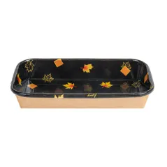 RÉCIPIENTS POUR "SUSHI"  20PE + 280 +16PE G/M2 16x9,1x2,4 CM NOIR KRAFT (800 UNITÉ)
