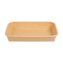 RÉCIPIENTS POUR "SUSHI"  20PE + 280 +16PE G/M2 16,5x11,5x2,4 CM NATUREL KRAFT (600 UNITÉ)