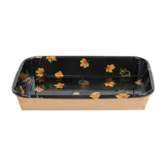 RÉCIPIENTS POUR "SUSHI"  20PE + 280 +16PE G/M2 16,5x11,5x2,4 CM NOIR KRAFT (600 UNITÉ)