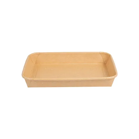 RÉCIPIENTS POUR "SUSHI"  20PE + 280 +16PE G/M2 18,5x12,9x2,4 CM NATUREL KRAFT (600 UNITÉ)