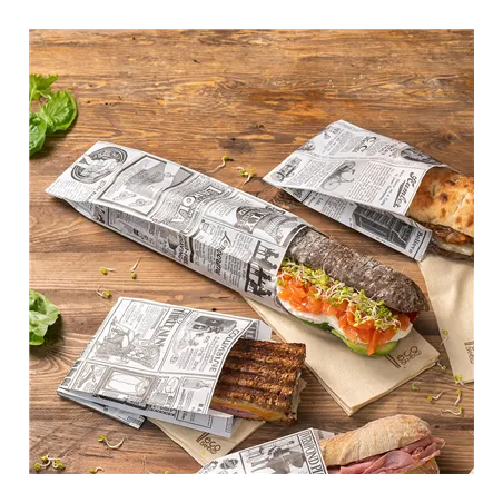 SACS BAGUETTES 'TIMES' 35 G/M2 9+4x30 CM BLANC PARCH.INGRAISSABLE (500 UNITÉ)
