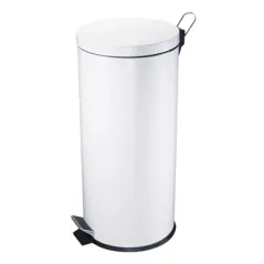 POUBELLE À PÉDALE RÉCEPTACLE INTÉRIEUR  12 L Ø 25x38 CM BLANC ACIER (1 UNITÉ)