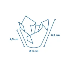 MUFFIN CUPS TULIP  50 G/M2 Ø 3x4,5/6,5 CM MARRON PARCH.INGRAISSABLE (1000 UNITÉ)