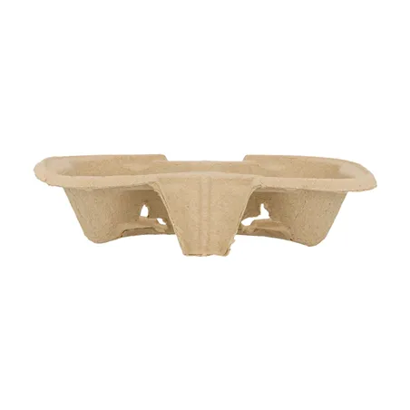 PORTE-GOBELETS, 2 GOBELETS   21x10,5 CM NATUREL CARTON (600 UNITÉ)