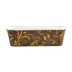 MOULES CUISSON PATISSERIE LAMINES  170 + 16,56 PET G/M2 15,8x5,5x5,2 CM MARRON PAPIER (720 UNITÉ)