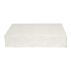 BOÎTES CATERING, PLATE THEPACK 'DAMASCO'  28x19x6 CM BLANC CARTON NANO-MICRO (100 UNITÉ)