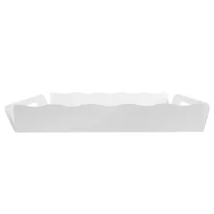 PLATEAUX + COUVERCLE THEPACK  40,5x30,5x6 CM BLANC CARTON MICROCANAL (150 UNITÉ)