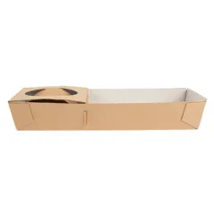PLATEAUX TRANSPORT 1 VERRE+1 COMPART. THEPACK  25x12x4 CM NATUREL CARTON NANO-MICRO (400 UNITÉ)
