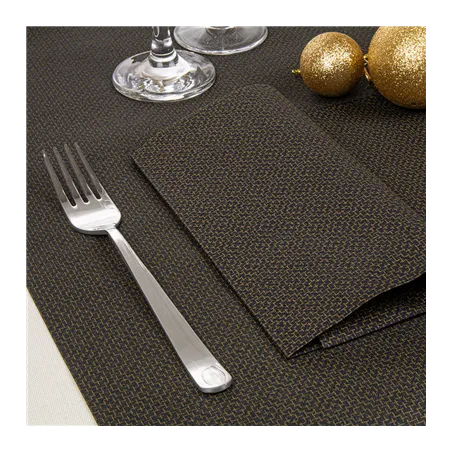 SERVIETTES  60 G/M2 40x40 CM NOIR AIRLAID (700 UNITÉ)
