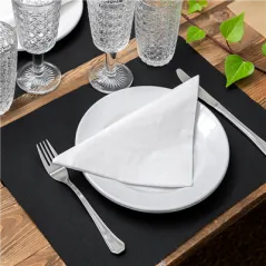 SERVIETTES ECOLABEL 2 PLIS  18 G/M2 39x39 CM BLANC OUATE (1600 UNITÉ)
