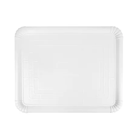 PLATEAUX PÂTISSERIE - MOYENS  1270 G/M2 40x50 CM BLANC CARTON (25 UNITÉ)