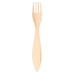 FOURCHETTES ANGULAIRES EMBALLÉES WOOD  15 CM NATUREL BOIS (100 UNITÉ)