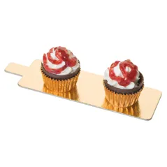 CARTONS PÂTISSERIE DEUX FACES  950 G/M2 4,5x13 CM OR/NOIR CARTON (250 UNITÉ)