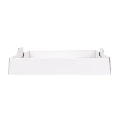 PLATEAUX REGROUPER  390 G/M2 54,5x38,5x9,5 CM BLANC CARTON (50 UNITÉ)