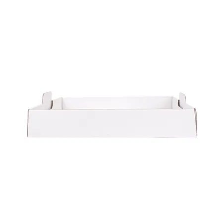 PLATEAUX REGROUPER  390 G/M2 54,5x38,5x9,5 CM BLANC CARTON (50 UNITÉ)
