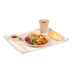 PLATEAUX SELF-SERVICE MICRO-CANNEL   29x38 CM BLANC MICROCANAL (50 UNITÉ)