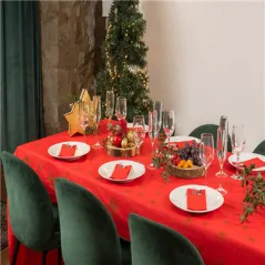 NAPPES 'MERRY CHRISTMAS'  55 G/M2 1,20x25 M ROUGE AIRLAID (1 UNITÉ)
