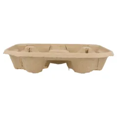 PORTE-GOBELETS, 4 GOBELETS   22x22 CM NATUREL CARTON (300 UNITÉ)
