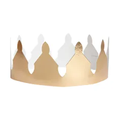 COURONNE DES ROIS MAGES  265 G/M2 63x6,5 CM DORE CARTON (100 UNITÉ)