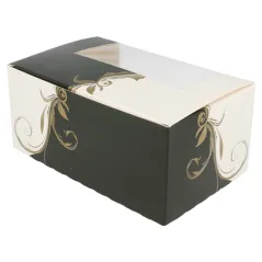 BOÎTES PÂTISSERIES AVEC FENÊTRE THEPACK 'CLASSIC'  18x11x8 CM BLANC CARTON NANO-MICRO (400 UNITÉ)