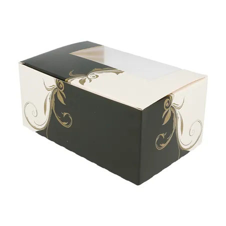 BOÎTES PÂTISSERIES AVEC FENÊTRE THEPACK 'CLASSIC'  18x11x8 CM BLANC CARTON NANO-MICRO (400 UNITÉ)