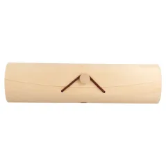BOÎTES CYLINDRIQUES POUR 7/9 MACARONS   Ø 6x22,5 CM NATUREL BOIS (50 UNITÉ)