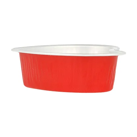 RECIPIENT PATISSERIE  100 ML 8,8x7,8x3 CM ROUGE ALUMINIUM (100 UNITÉ)