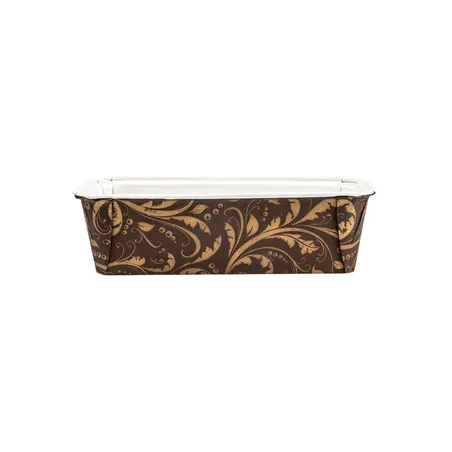 MOULES CUISSON PÂTISSERIE LAMINÉS  170 + 16,56 PET G/M2 19,9x7,3x6,2 CM MARRON PAPIER (480 UNITÉ)