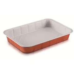 RÉCIPIENTS LAQUÉS 2450 ML 31,4x21,3x4,3 CM CUIVRE ALUMINIUM (50 UNITÉ)