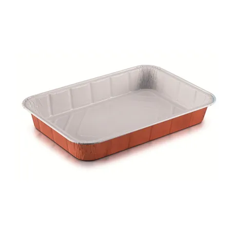RÉCIPIENTS LAQUÉS  2450 ML 31,4x21,3x4,3 CM CUIVRE ALUMINIUM (50 UNITÉ)