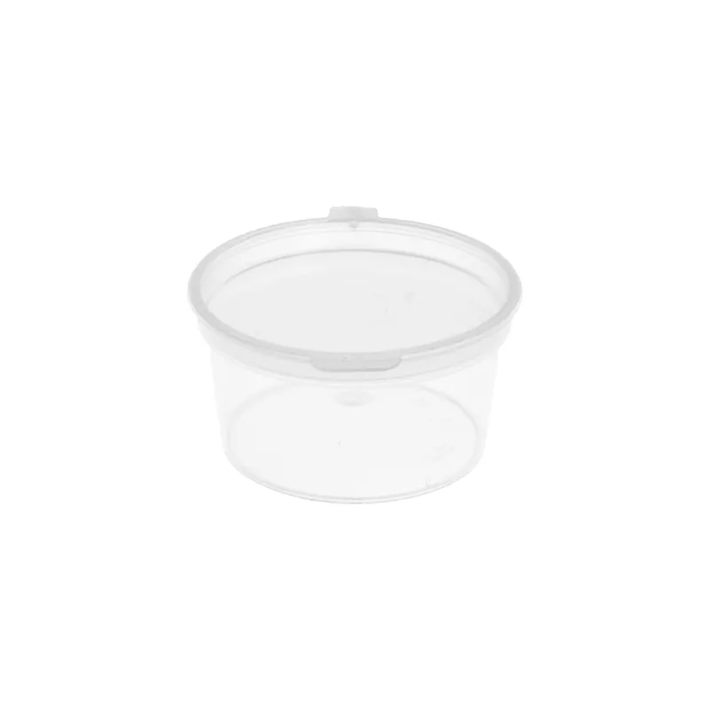 PETITS POTS + COUVERCLE INCLUS  30 ML Ø5/4x2.7 CM TRANSPARENT PP (1000 UNITÉ)