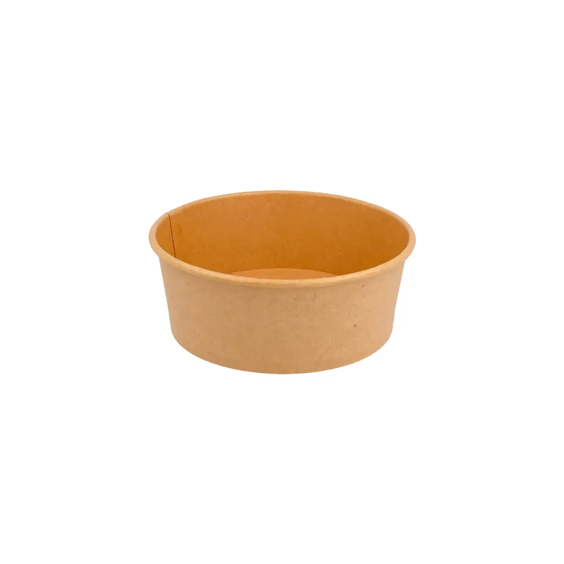 POTS SALADIERS  750 ML - 25 oz 300 + 18 PE G/M2 Ø 15/12,8x6 CM NATUREL KRAFT (300 UNITÉ)