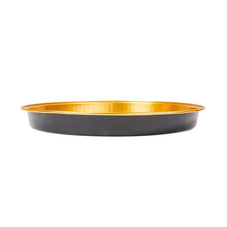 RÉCIPIENTS PÂTISSERIE  900 ML Ø24,2x2,7 CM OR/NOIR ALUMINIUM (50 UNITÉ)