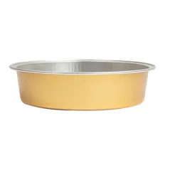 RÉCIPIENTS PÂTISSERIE  215 ML Ø11,8x3 CM ARGENT/OR ALUMINIUM (100 UNITÉ)