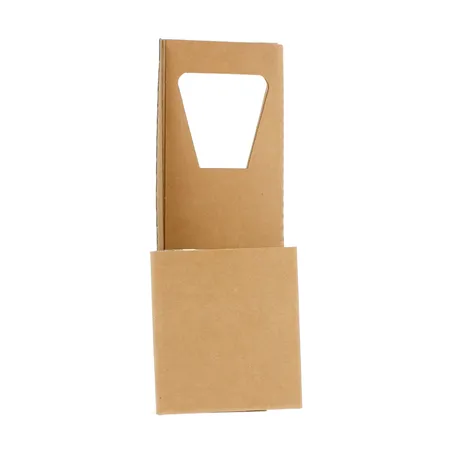 PORTE-GOBELETS, 2 GOBELETS THEPACK  18x8x24 CM NATUREL CARTON MICROCANAL (200 UNITÉ)
