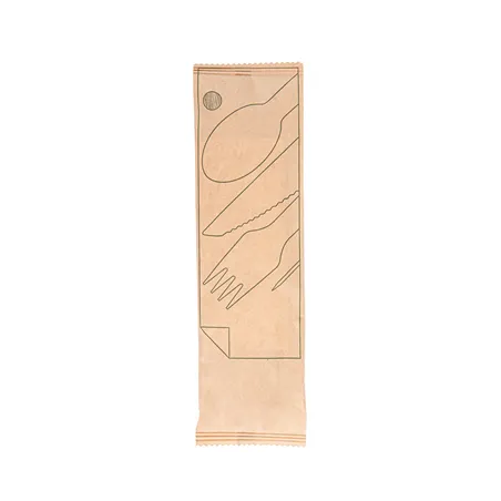 SET 5/1 COUVERTS +SERVIETTE +CURE-DENTS WOOD 'MAKAN'  16 CM NATUREL BOIS (200 UNITÉ)